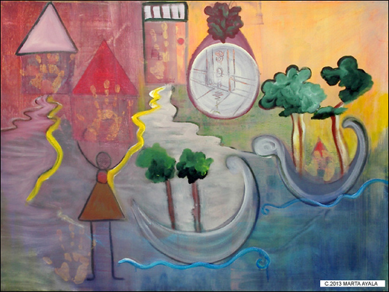 Mi Casa 36" x 24"
